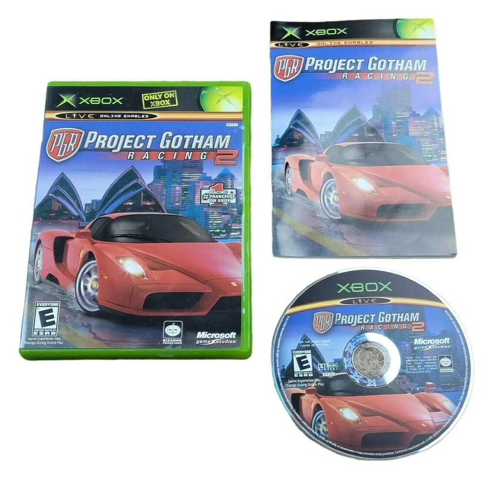 Xbox Project Gotham‎ Racing 2 Video Game PGR 2003 Rated E Single Multi Player